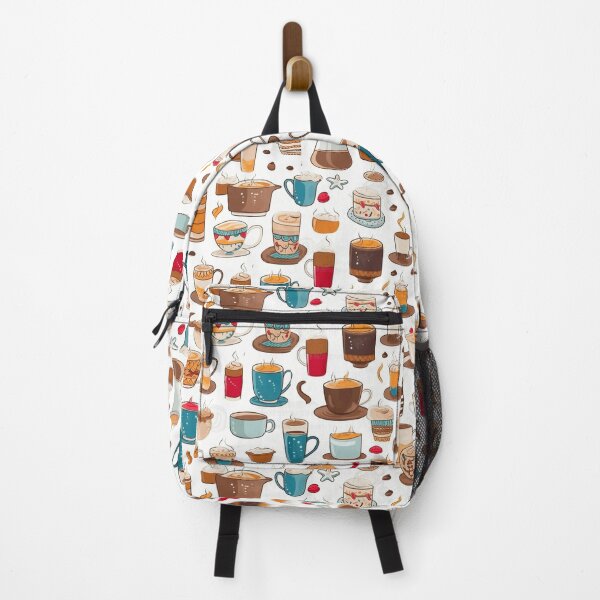 Item preview, Different types of coffee in cartoon style seamless pattern designed and sold by MiraCleAI.