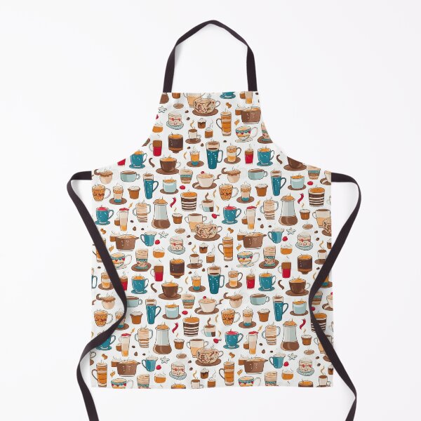 Item preview, Different types of coffee in cartoon style seamless pattern designed and sold by MiraCleAI.