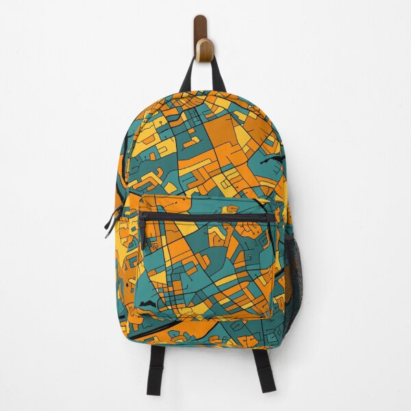 Item preview, Kitchener Map Pattern in Orange & Teal designed and sold by PatternMaps.