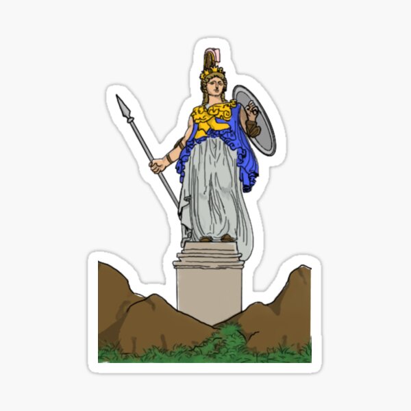 Athena - Ancient Greek Mythology Sticker for Sale by just-being-you