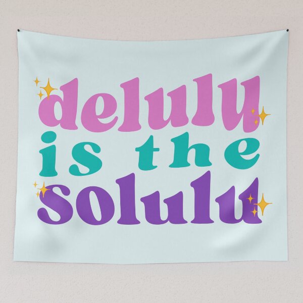Item preview, DELULU IS THE SOLULU WAVY STICKER designed and sold by aydapadi.