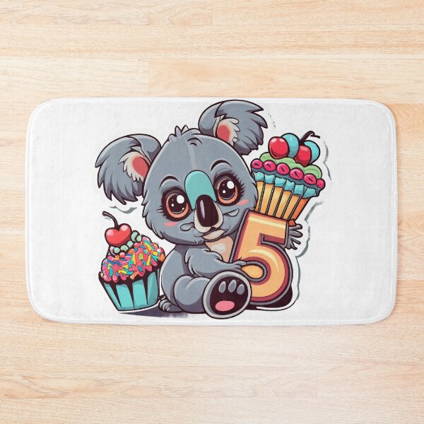Item preview, Cute Koala Cupcake With Number 5, 5th Birthday designed and sold by lee2021.