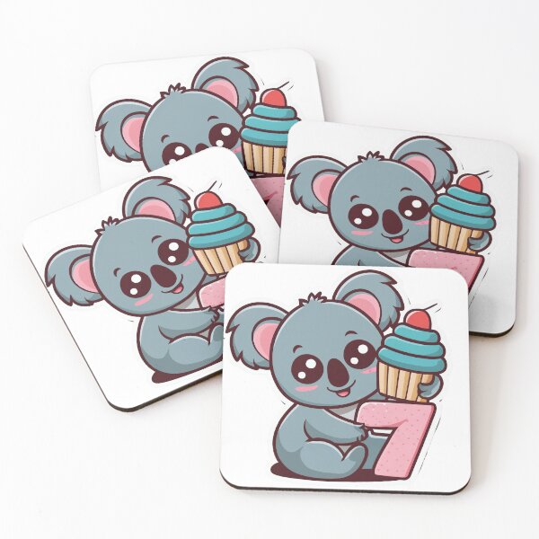 Item preview, Copy of Cute Koala Cupcake With Number 7, 7th Birthday designed and sold by lee2021.