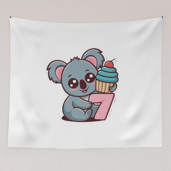 Item preview, Copy of Cute Koala Cupcake With Number 7, 7th Birthday designed and sold by lee2021.