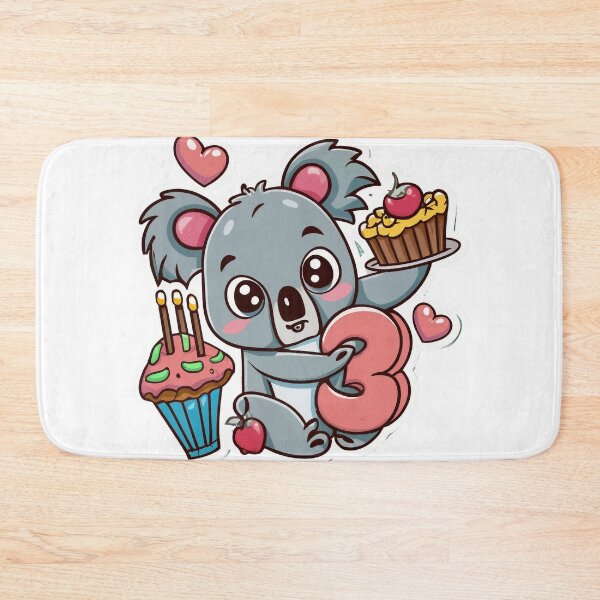 Item preview, Cute Koala Cupcake With Number 3, 3rd Birthday designed and sold by lee2021.