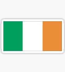IRISH FLAG, FLAG OF IRELAND, EIRE, PURE & SIMPLE, on BLACK Sticker