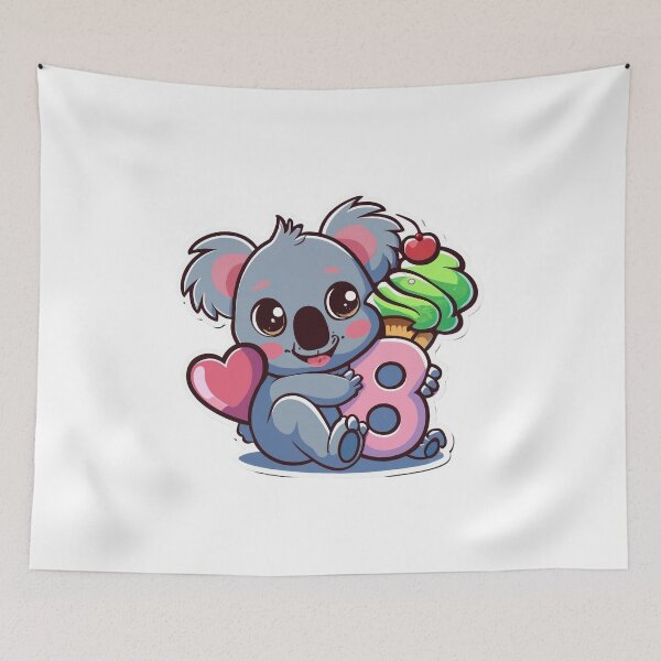 Item preview, Koala Cupcake With Number 8, 8th Birthday designed and sold by lee2021.