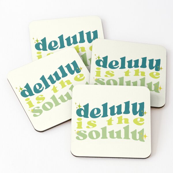 Item preview, DELULU IS THE SOLULU WAVY GREEN STICKER designed and sold by aydapadi.