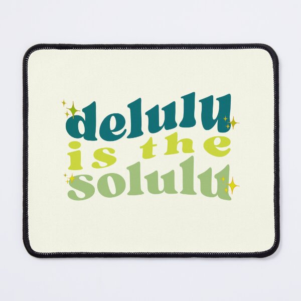 Item preview, DELULU IS THE SOLULU WAVY GREEN STICKER designed and sold by aydapadi.