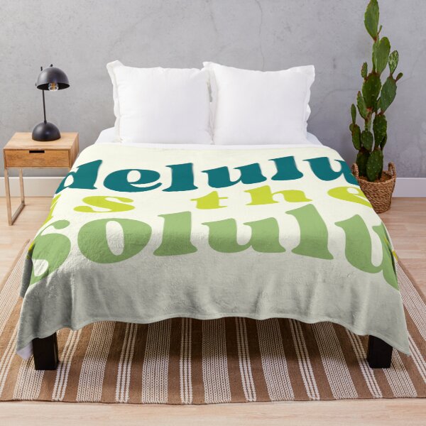 Item preview, DELULU IS THE SOLULU WAVY GREEN STICKER designed and sold by aydapadi.