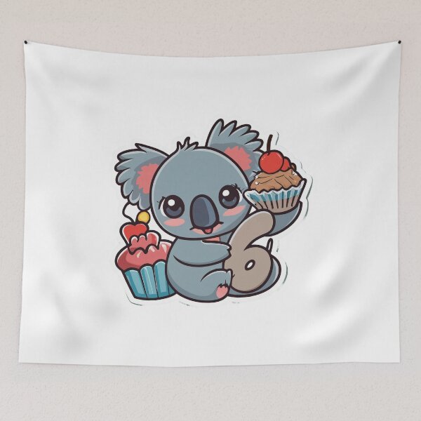 Item preview, Koala Cupcake With Number 6, 6th Birthday designed and sold by lee2021.