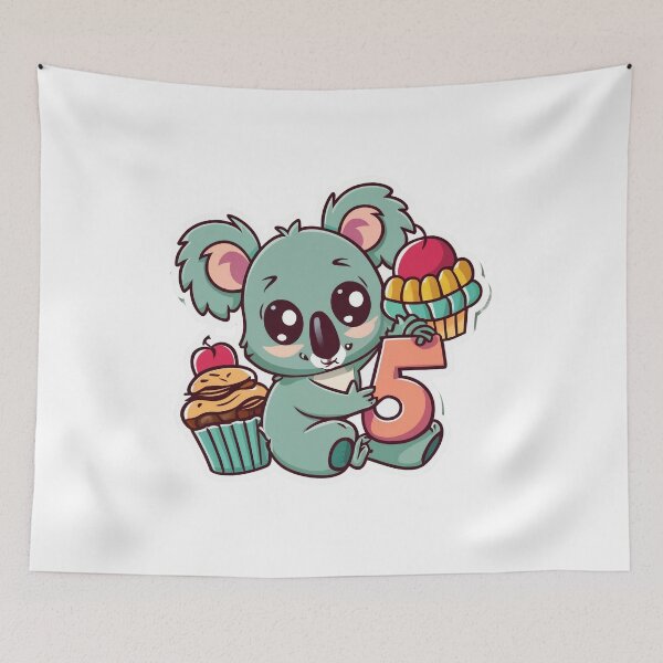 Item preview, Koala Cupcake With Number 5, 5th Birthday designed and sold by lee2021.