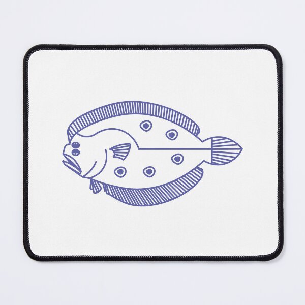Item preview, Fun Flounder Fish in Very Peri Purple and White designed and sold by fruttidimare.