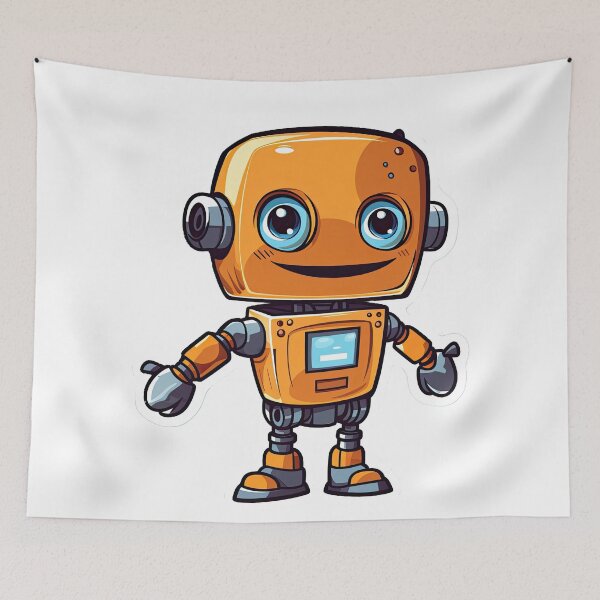 Item preview, robot toy for boys drawn like a cartoon designed and sold by abmkf.