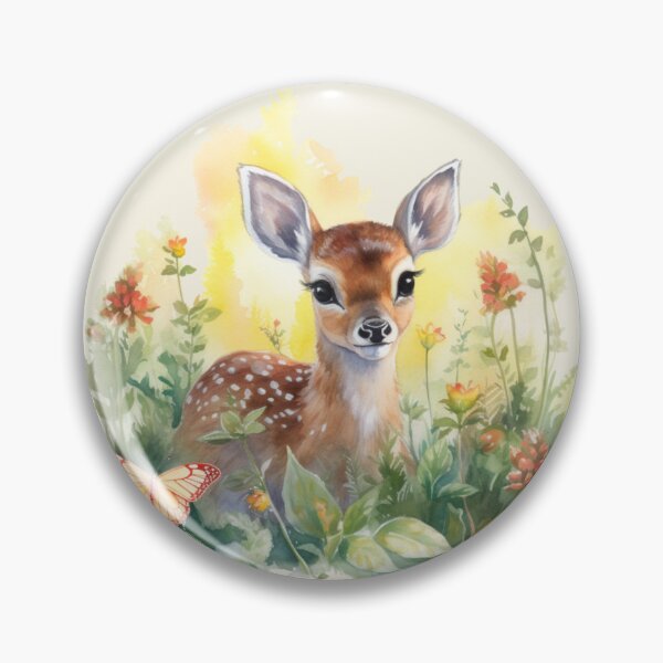 Item preview, Baby Deer and Wildflowers designed and sold by BzTeez.