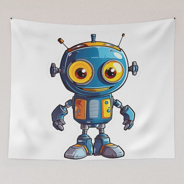 Item preview, robot toy for boys drawn like a cartoon designed and sold by abmkf.