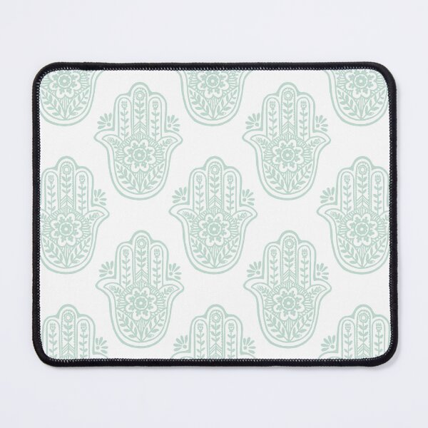 Item preview, Hamsa Flora - Snow + Mint designed and sold by Irene Estelle.
