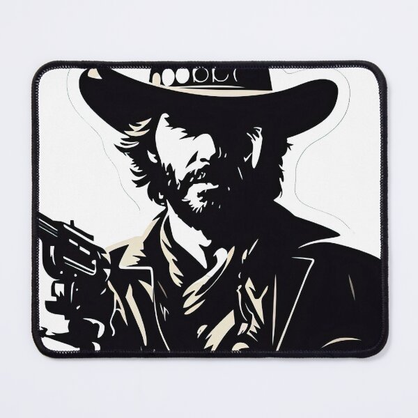 Item preview, Black and white picture of a cowboy designed and sold by abmkf.