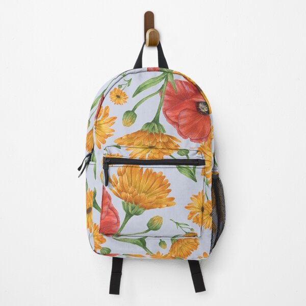 Item preview, Poppy Calendula Light Blue designed and sold by greenerybywendy.