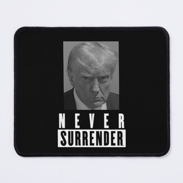 Item preview, Trump Mugshot Never Surrender Black And White designed and sold by Flirt-Teez.