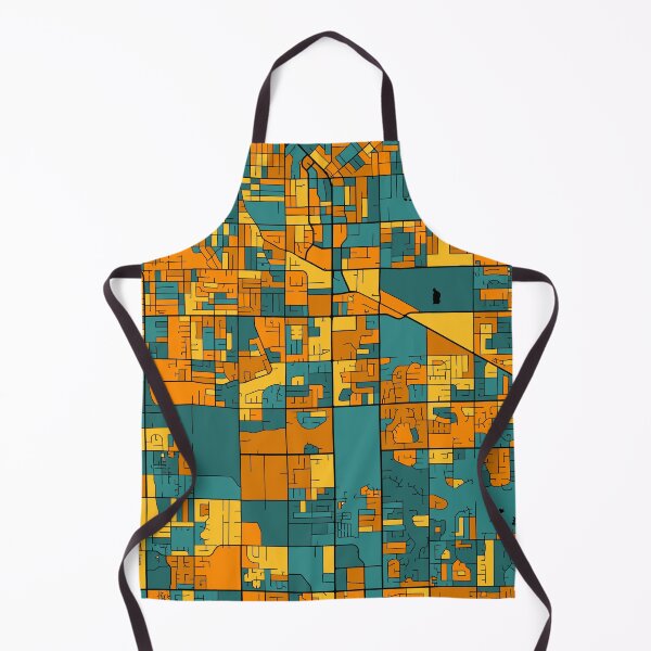 Item preview, Surrey Map Pattern in Orange & Teal designed and sold by PatternMaps.