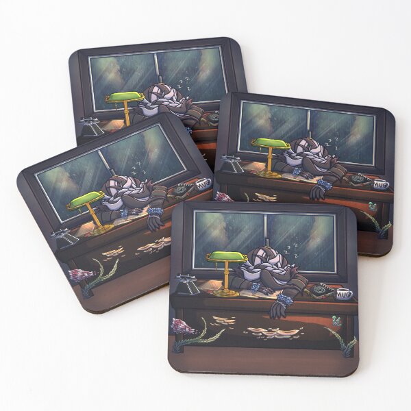 Item preview, Chibi | Cedar Darkwood Sleeping at his desk  designed and sold by CrescentMoonInk.