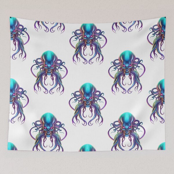 Item preview, Neon alien octopus designed and sold by MadinaFatt.