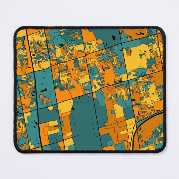 Item preview, Vaughan Map Pattern in Orange & Teal designed and sold by PatternMaps.
