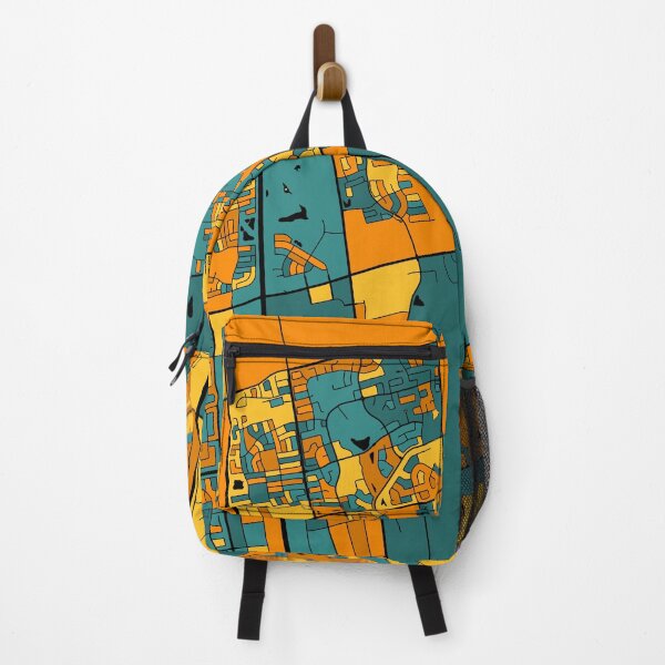 Item preview, Vaughan Map Pattern in Orange & Teal designed and sold by PatternMaps.