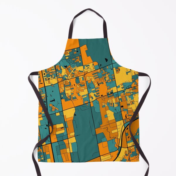 Item preview, Vaughan Map Pattern in Orange & Teal designed and sold by PatternMaps.