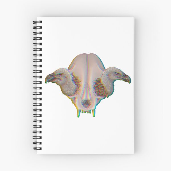 Item preview, chromatic cat skull with vultures designed and sold by Artbychb.