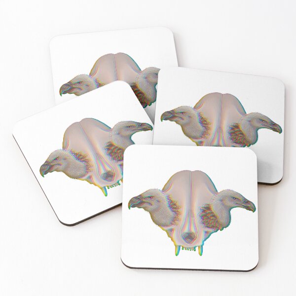 Item preview, chromatic cat skull with vultures designed and sold by Artbychb.