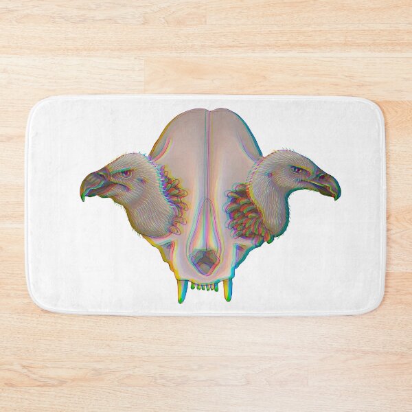 Item preview, chromatic cat skull with vultures designed and sold by Artbychb.