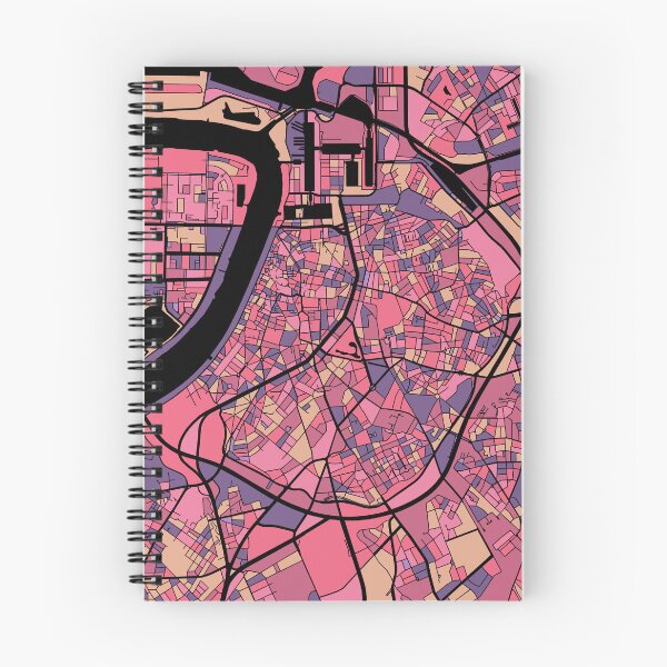 Item preview, Antwerp Map Pattern in Purple & Pink designed and sold by PatternMaps.