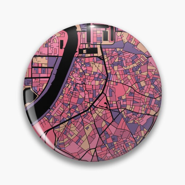 Item preview, Antwerp Map Pattern in Purple & Pink designed and sold by PatternMaps.