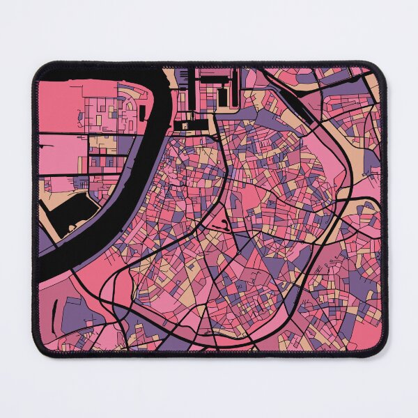 Item preview, Antwerp Map Pattern in Purple & Pink designed and sold by PatternMaps.
