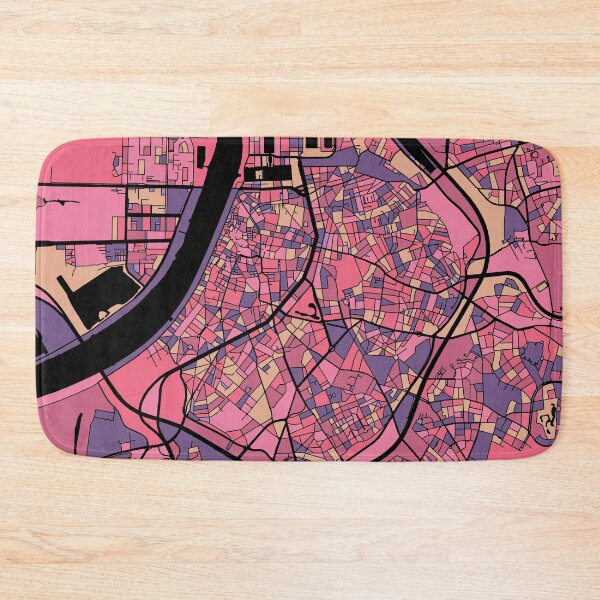 Item preview, Antwerp Map Pattern in Purple & Pink designed and sold by PatternMaps.