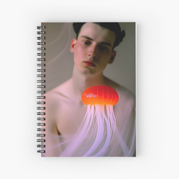 Man with jellyfish Spiral Notebook