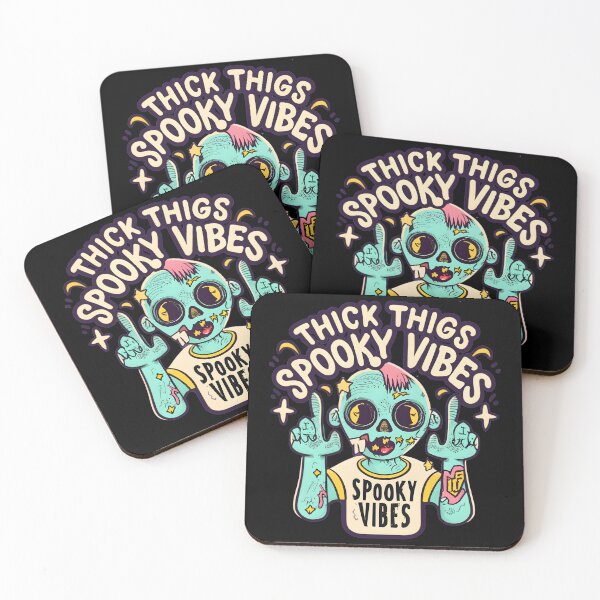 Item preview, "thick thighs spooky vibes" halloween mood  designed and sold by GalaxyGraffiti.