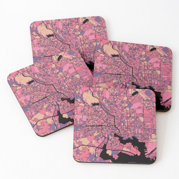 Item preview, Baltimore Map Pattern in Purple & Pink designed and sold by PatternMaps.