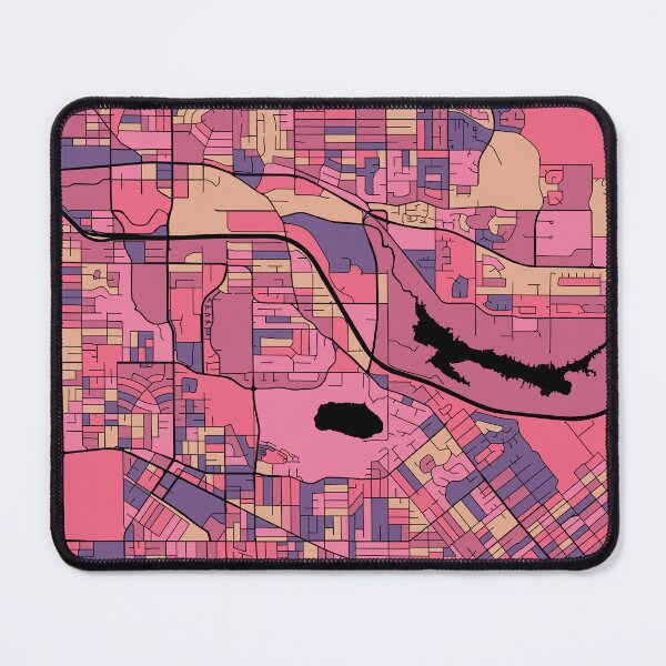 Item preview, Burnaby Map Pattern in Purple & Pink designed and sold by PatternMaps.