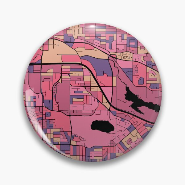 Item preview, Burnaby Map Pattern in Purple & Pink designed and sold by PatternMaps.
