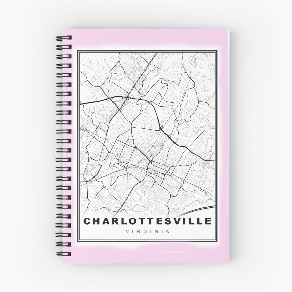 Item preview, Mapa minimalista de Charlottesville rosa pastel designed and sold by Tamas Das.