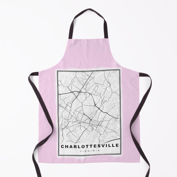 Item preview, Minimalist Pastel Pink Charlottesville Map designed and sold by Tamas Das.