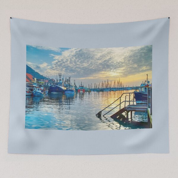 Item preview, Scarborough Harbour Sunset in Watercolour  designed and sold by Alisonchambers2.