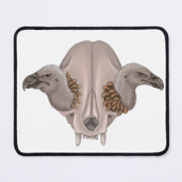 Item preview, 8bit pixel cat skull with vultures designed and sold by Artbychb.