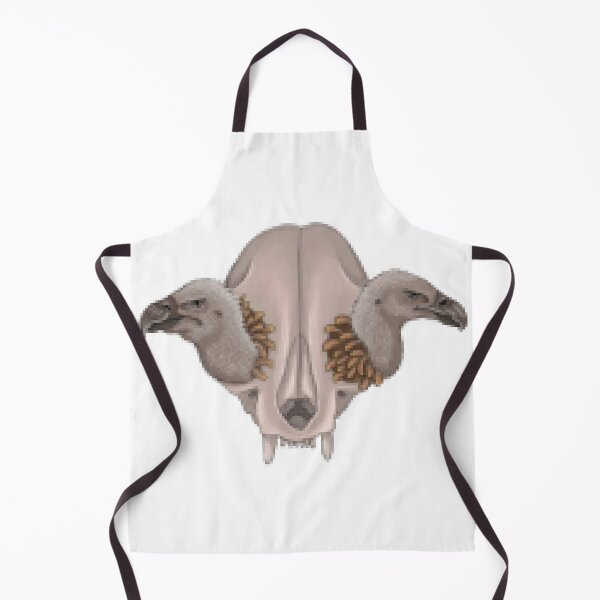 Item preview, 8bit pixel cat skull with vultures designed and sold by Artbychb.