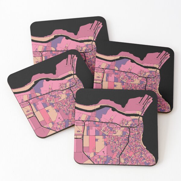 Item preview, Corpus Christi Map Pattern in Purple & Pink designed and sold by PatternMaps.