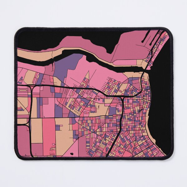 Item preview, Corpus Christi Map Pattern in Purple & Pink designed and sold by PatternMaps.