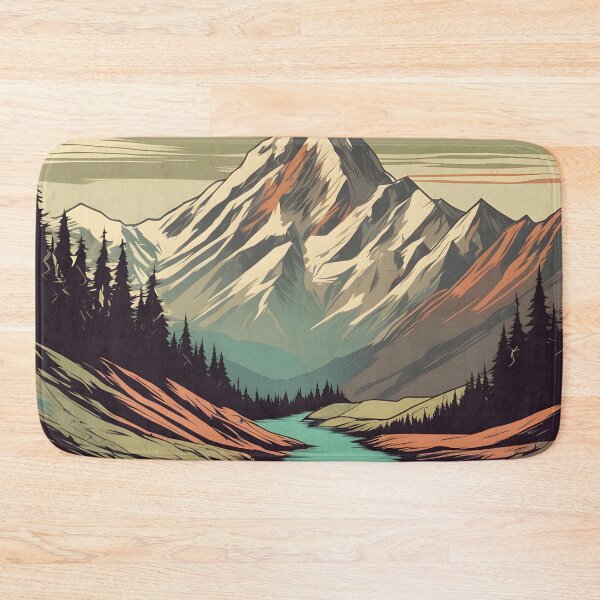 Item preview, Mountain retro vintage style designed and sold by Newrealis.